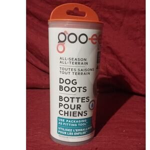 Goo-eez Dog Boots All-Terrain All-Season Black Gray XL Open Box 4 Pack